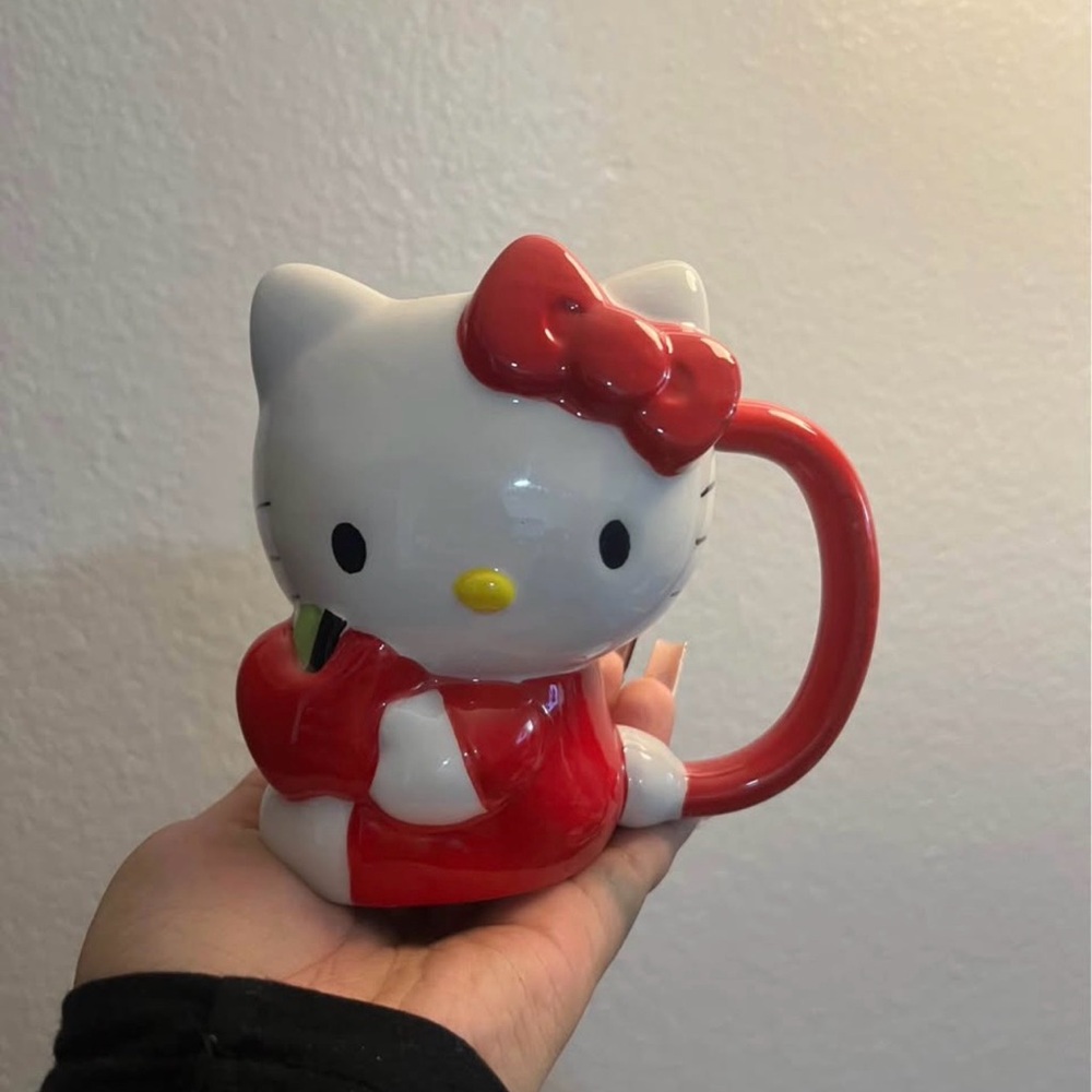 Hello Kitty Red and White Ceramic Mug